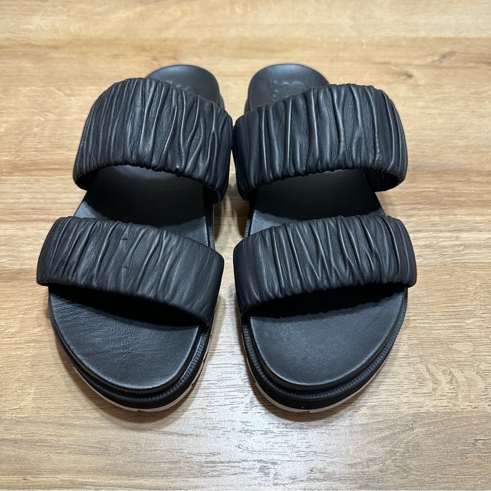 Sorel Roaming Two Strap Slide Sandal‎ Black Comfort